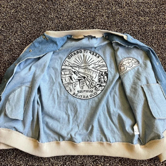 Quzu Mavi Oversized Bomber Jacket - Picture 12 of 13